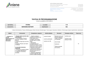 tavola di programmazione