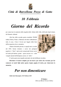 manifesto foibe - Comune di Barcellona Pozzo di Gotto