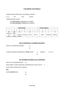 i numeri decimali