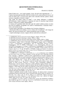 Questioni di etimologia: Fratta (F. E. Pezone)