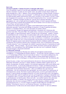 Intervento Giovanni Cominelli - Comitato Esecutivo Compagnia