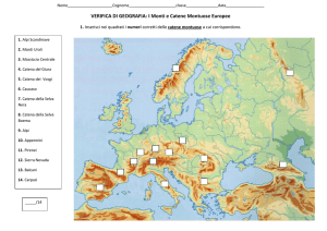 Verifica di Geografia: Monti e Catene Montuose Europee