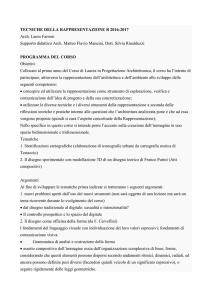 TECNICHE DELLA RAPPRESENTAZIONE B 2016