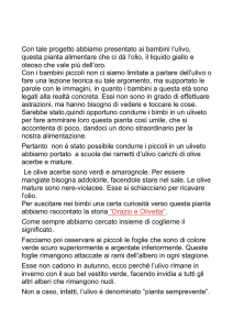 Con tale progetto abbiamo presentato ai bambini l`ulivo, questa