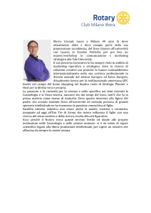 Marco Granati nasce a Milano 49 anni fa dove attualmente