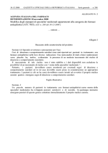 Modifica degli stampati di specialita` medicinali appartenenti alla