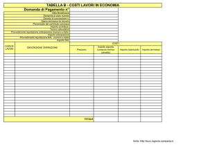TABELLA B - COSTI LAVORI IN ECONOMIA Domanda di