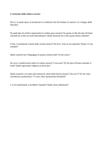 L`orizzonte della cultura arcaica