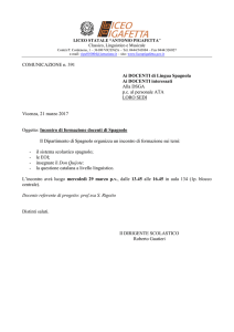 n. 391 Corso di formazione per docenti di Spagnolo