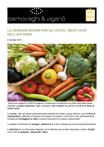 la verdura buona per gli occhi, i must have dell`autunno