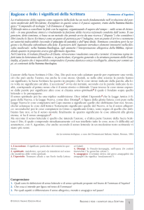Ragione e fede: i significati della Scrittura