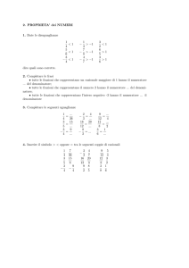 2. PROPRIETA` dei NUMERI 1. Date le disuguaglianze 1 4 < 1 − 1 3