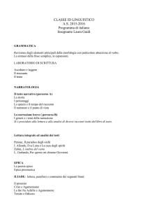 CLASSE ID LINGUISTICO A.S. 2015-2016 Programma di italiano