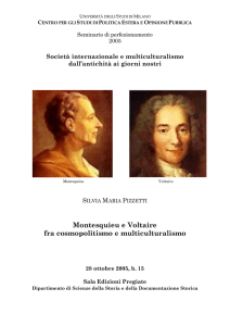 Montesquieu e Voltaire fra cosmopolitismo e multiculturalismo