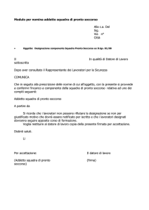 Modulo per nomina addetto squadra di pronto soccorso
