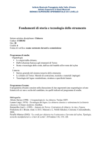 Chitarra Fondamenti di Storia e Tecnologia dello Strumento