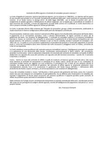 Contratto di affitto agrario o Contratto di comodato precario oneroso