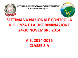 BULLISMO - Istituto Comprensivo Mameli-Manzoni