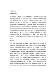 ABSTRACT Introduzione Il diabete mellito è una patologia a