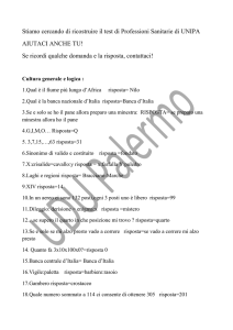 Stiamo cercando di ricostruire il test di Professioni Sanitarie di