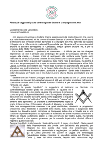 (di saggezza?) sulla simbologia del Grado di Compagno dell`Arte