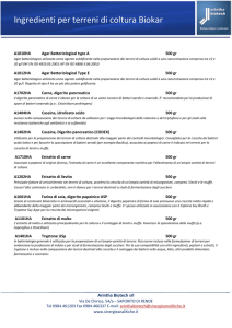 Ingredienti per terreni di coltura Biokar