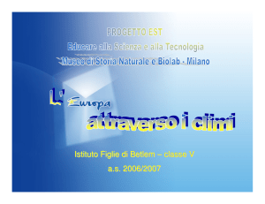 l`Europa attraverso i climi