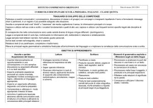 italiano – classe quinta - Istituto Comprensivo di Orzinuovi