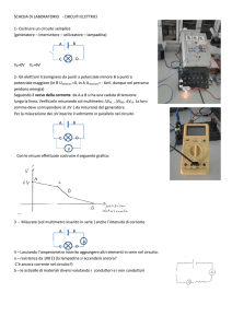 SCHEDA DI LABORATORIO - CIRCUITI ELETTRICI 1