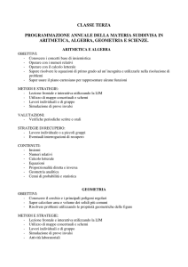 classe terza programmazione annuale della