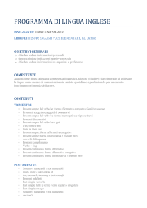 programma di lingua inglese