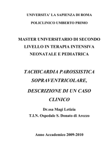 Tachicardia parossistica sopraventricolare