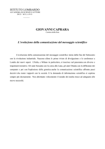 L`evoluzione della comunicazione del messaggio scientifico
