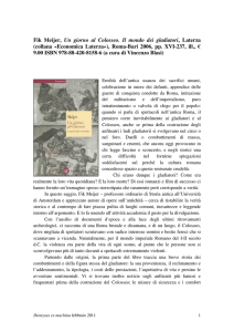 Fik Meijer, Un giorno al Colosseo. Il mondo dei gladiatori, Laterza
