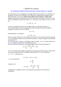 L`EFFETTO JOULE