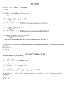 POTENZE a b·a c= a b+c