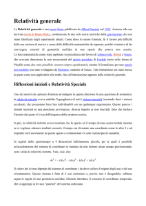 Relativit generale - Gruppo Astrofili Lomellini