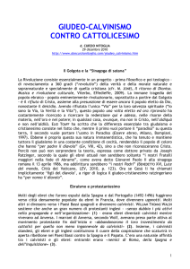 giudeo-calvinismo contro cattolicesimo