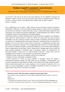 Perdita di capelli in puerperio: come fermarla