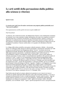 Le arti sottili della persuasione:dalla politica alla scienza (e ritorno)