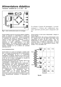 Alimentatore didattico (parte raddrizzatore)
