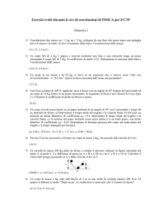 Esercizi svolti durante le ore di esercitazioni di FISICA per il CTF
