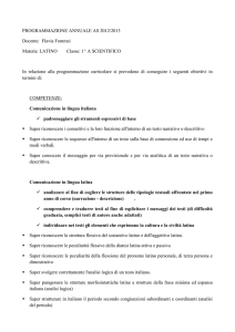 Flavia Fommei Materia: LATINO Classe: 1^ A SCIENTIFICO In