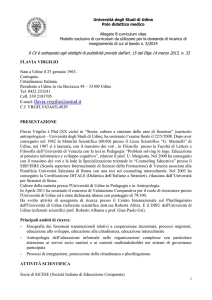 Modello di curriculum da utilizzare per la domanda