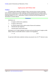 Effetto Hall - MATEMATICAeSCUOLA