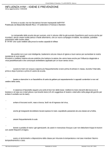 INFLUENZA H1N1 - IGIENE E PREVENZIONE