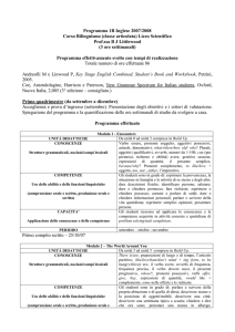 Programma 1B Inglese 2007/2008 Corso Bilinguismo (classe