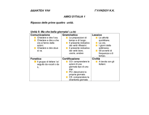 ΔΙΔΑΚΤΕΑ ΥΛΗ Γ`ΛΥΚΕΙΟΥ Κ.Κ. AMICI D`ITALIA 1 Ripasso delle