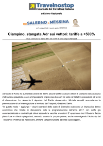 Ciampino, stangata Adr sui vettori: tariffe a +500%