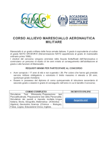 CORSO ALLIEVO MARESCIALLO AERONAUTICA MILITARE